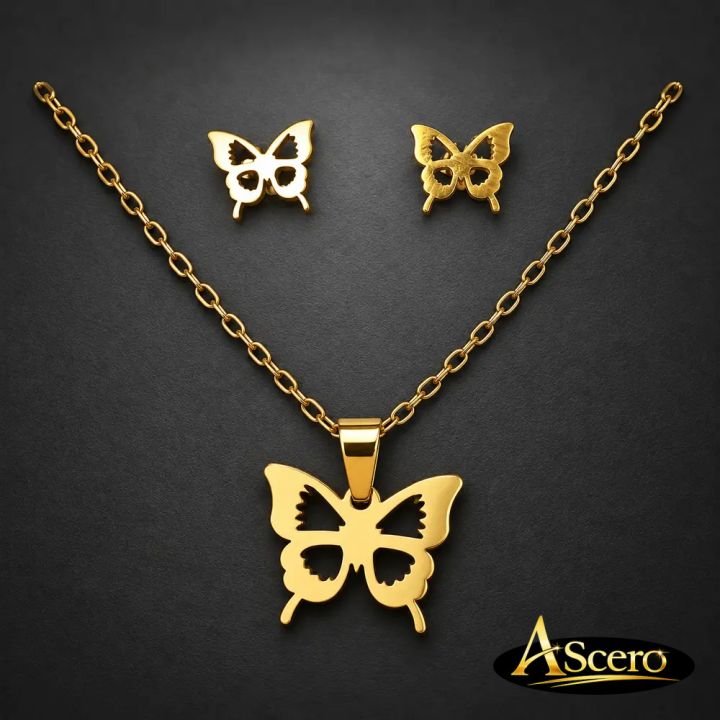 Conjunto Mariposa Dorada en Acero