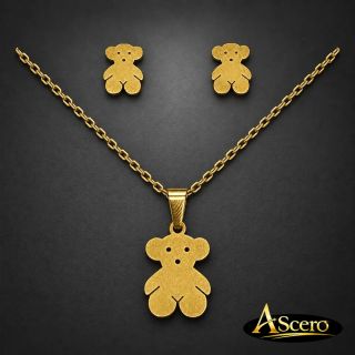 Conjunto Osito en Acero Dorado