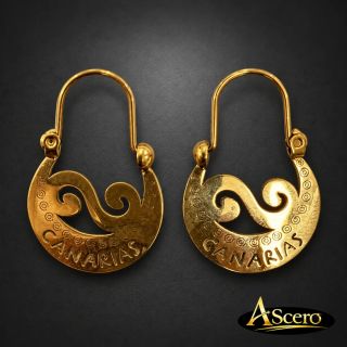Argollas Canarias en Acero Dorado
