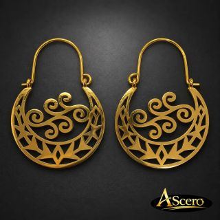 Argollas Canarias Flechas en Acero Dorado