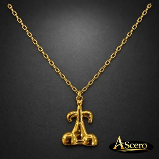 Cadena con colgante Tara en Acero dorado