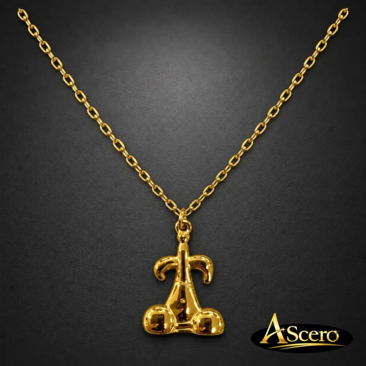 Cadena con colgante Tara en Acero dorado