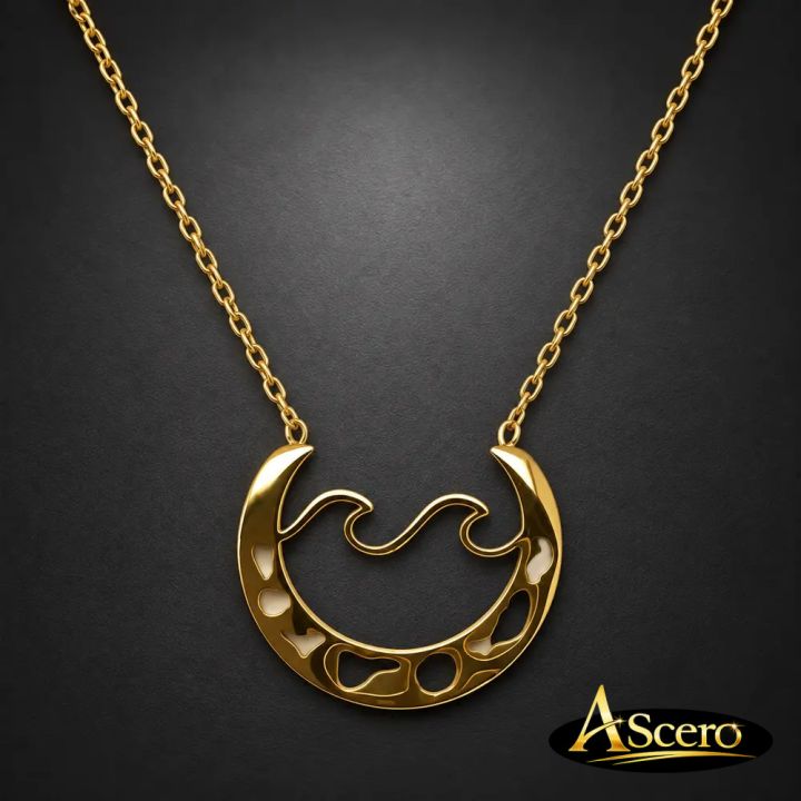 Collar Marea Canaria en Acero Dorado