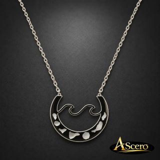 Collar Marea Canaria en Acero Plateado