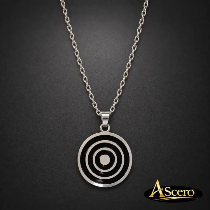 Cadena con colgante Pintadera Circular en Acero plateado