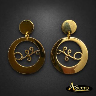 Pendientes Filigrana Típica en Acero Dorado