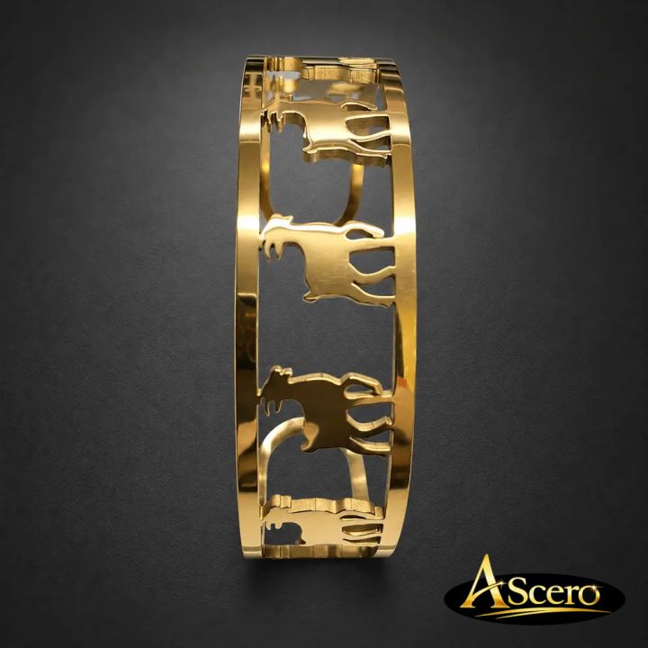 Brazalete Baifos en Acero Dorado