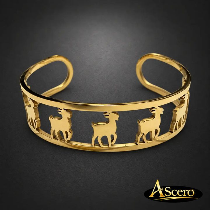 Brazalete Baifos en Acero Dorado