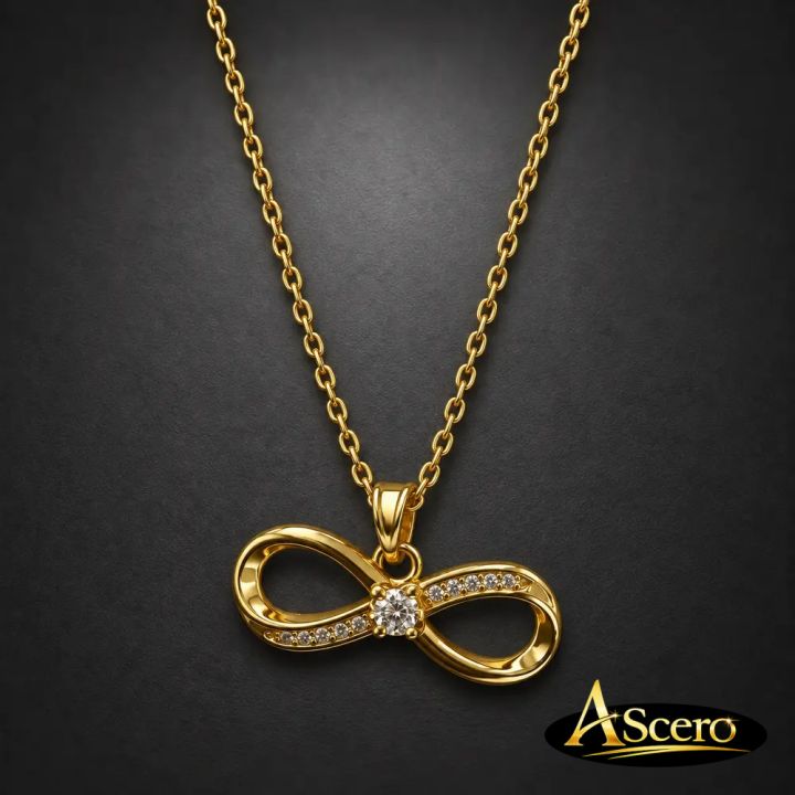Colgante Infinito en Acero Dorado