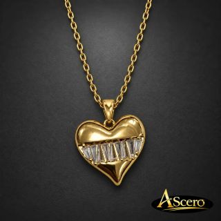 Colgante Corazón con Cristales en Acero