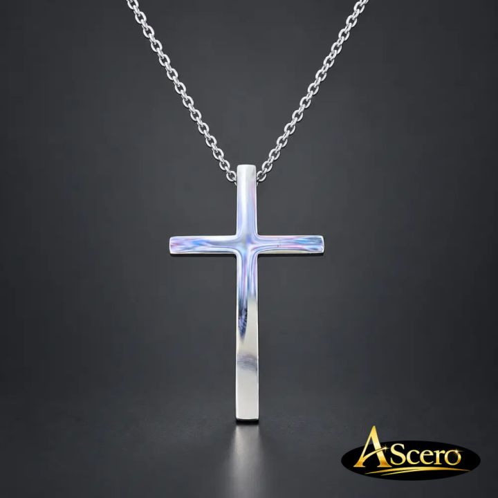Cadena con Colgante Cruz lisa 4.5Cm