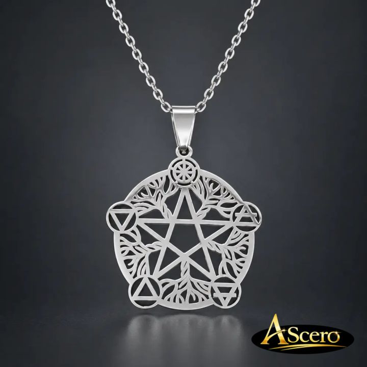 Cadena con Colgante Pentagrama en Acero Inoxidable