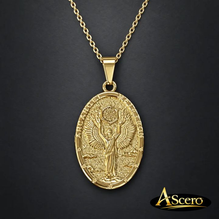 Cadena con Colgante Arcángel Dorado