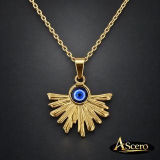 Cadena con Colgante Ojo Turco Sol
