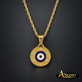 Cadena con Colgante Ojo de la Suerte Azul