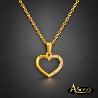 Cadena con Colgante Corazón Circonitas