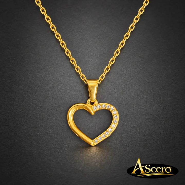 Cadena con Colgante Corazón Circonitas
