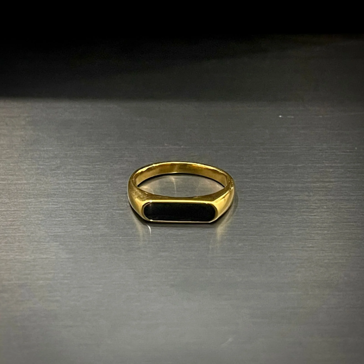 Anillo de acero inoxidable color oro
