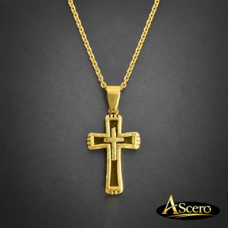 Cadena con Colgante Cruz Doble
