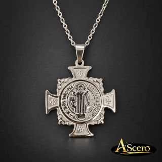 Cadena con Colgante Cruz de San Benito Grande