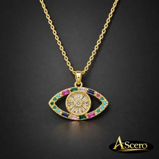 Cadena con Colgante Ojo Multicolor