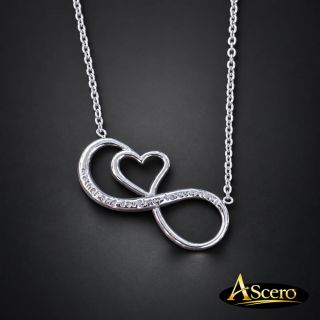 Cadena con Colgante Infinito con Corazón