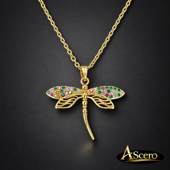 Cadena con Colgante Libélula Multicolor