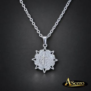 Cadena con Colgante Medalla San Benito