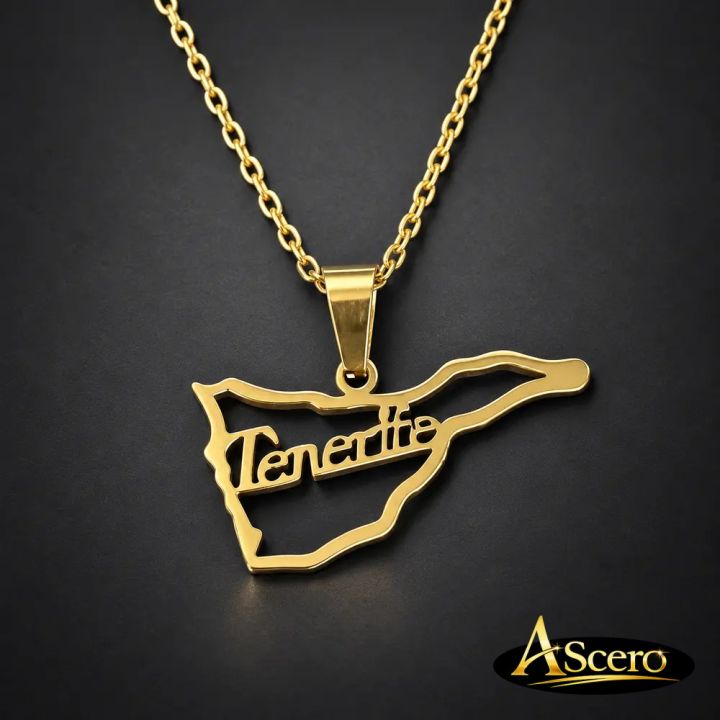 Cadena con Colgante Silueta de Tenerife