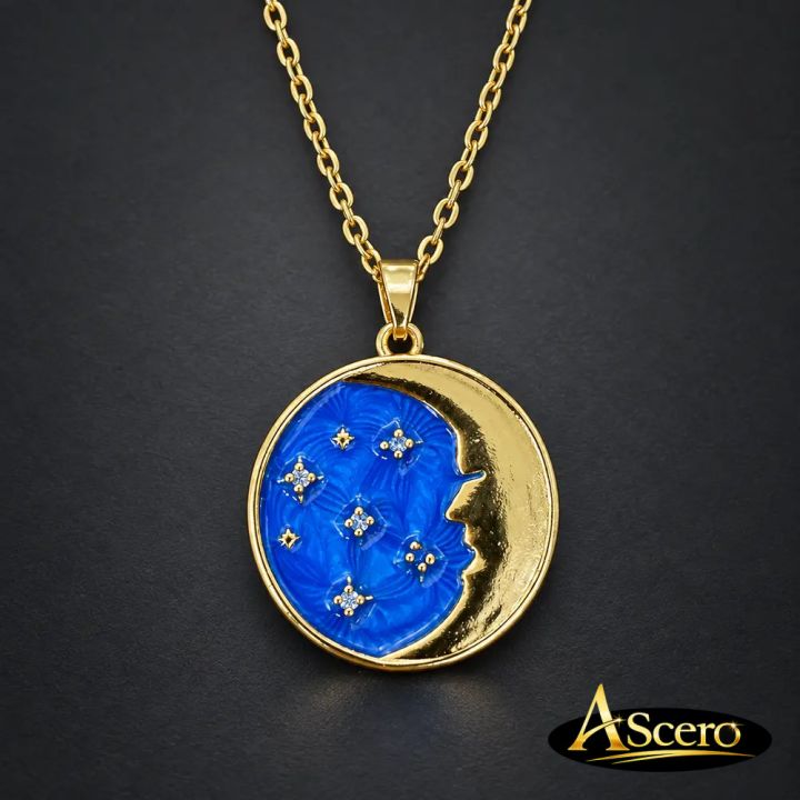 Cadena con Colgante Luna y Estrellas