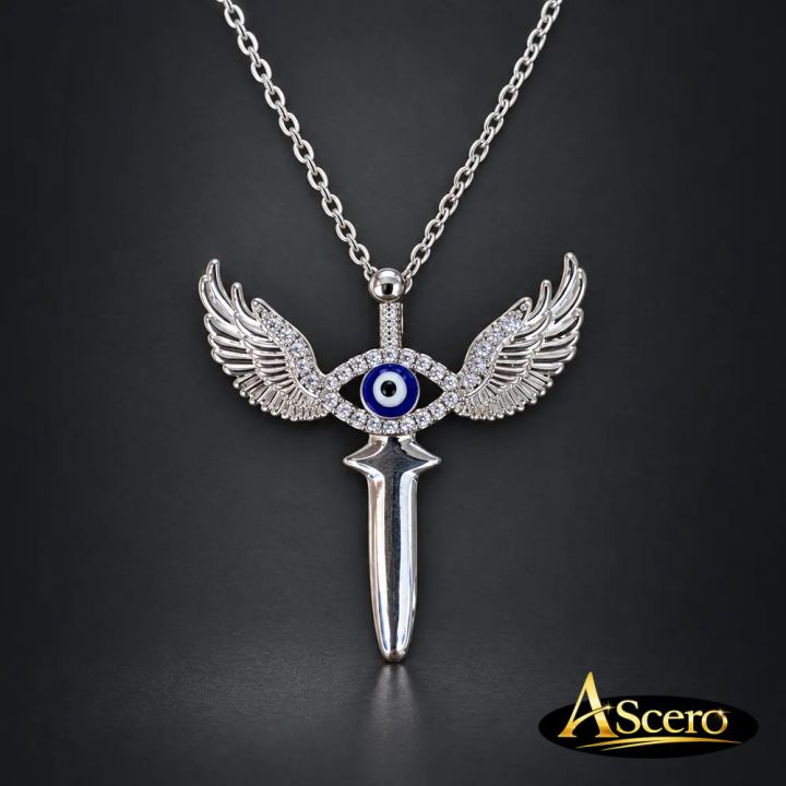 Cadena Colgante Ojo Protector con Alas