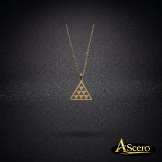 Colgante Triangular Canario Dorado