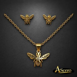 Conjunto Abeja de Acero Dorado