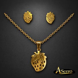 Conjunto Fresa en Acero Dorado