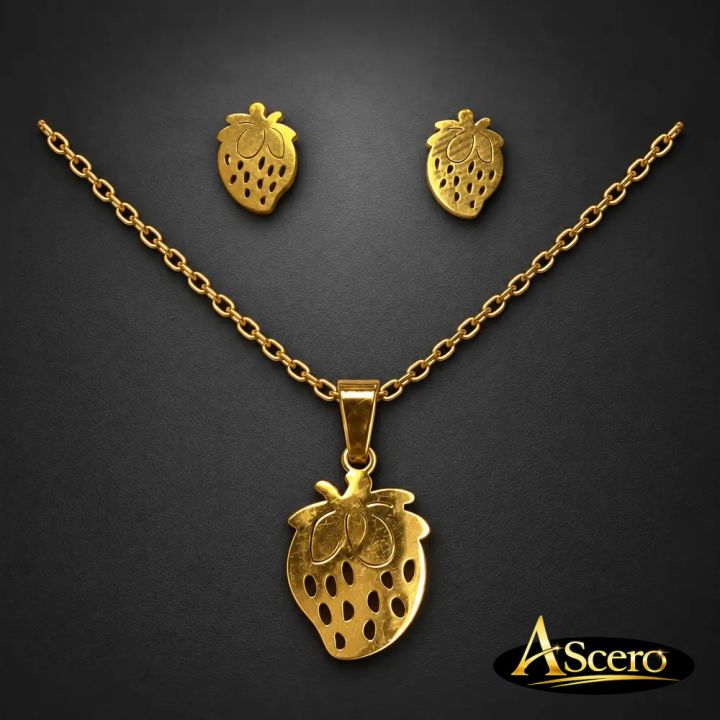 Conjunto Fresa en Acero Dorado