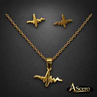 Conjunto Latido en Acero Inoxidable Dorado