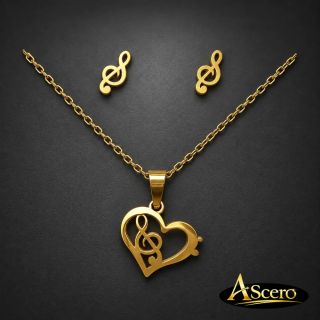 Conjunto de Corazón con Clave de Sol